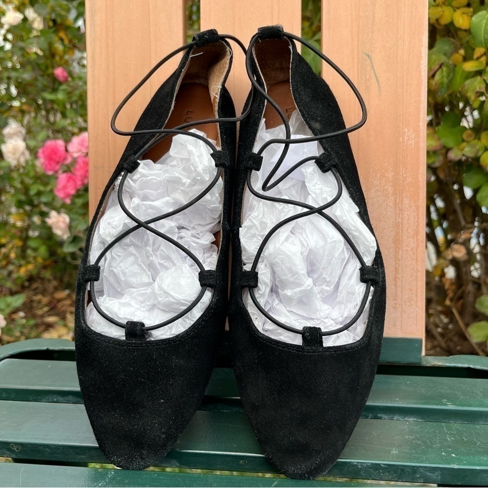 Lucky Brand Aviee‎ Lace Up Ballet Flats